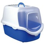 Trixie WC VICO kryté s dvířky a filtrem, EASY CLEAN 56x40x40cm - modro/bílé